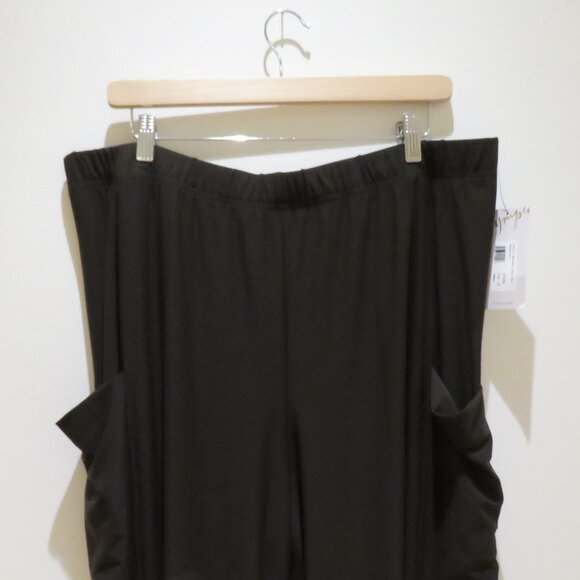 SYMPLI Flounce Relaxed Cargo Pants Wide Leg in Chocolate Lagenlook Size 18 NWT - Picture 3 of 13